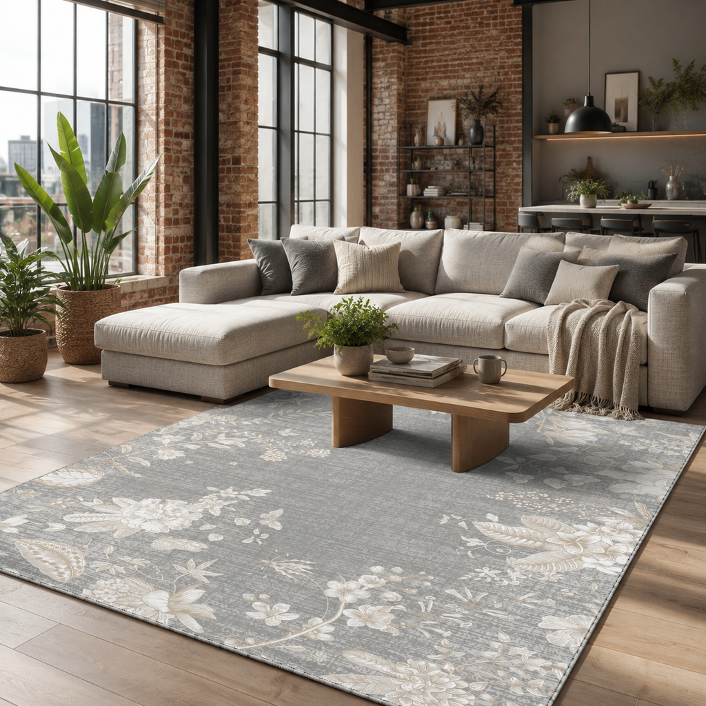 Tapis Classique Gris Lavable Nathalie, vue 9
