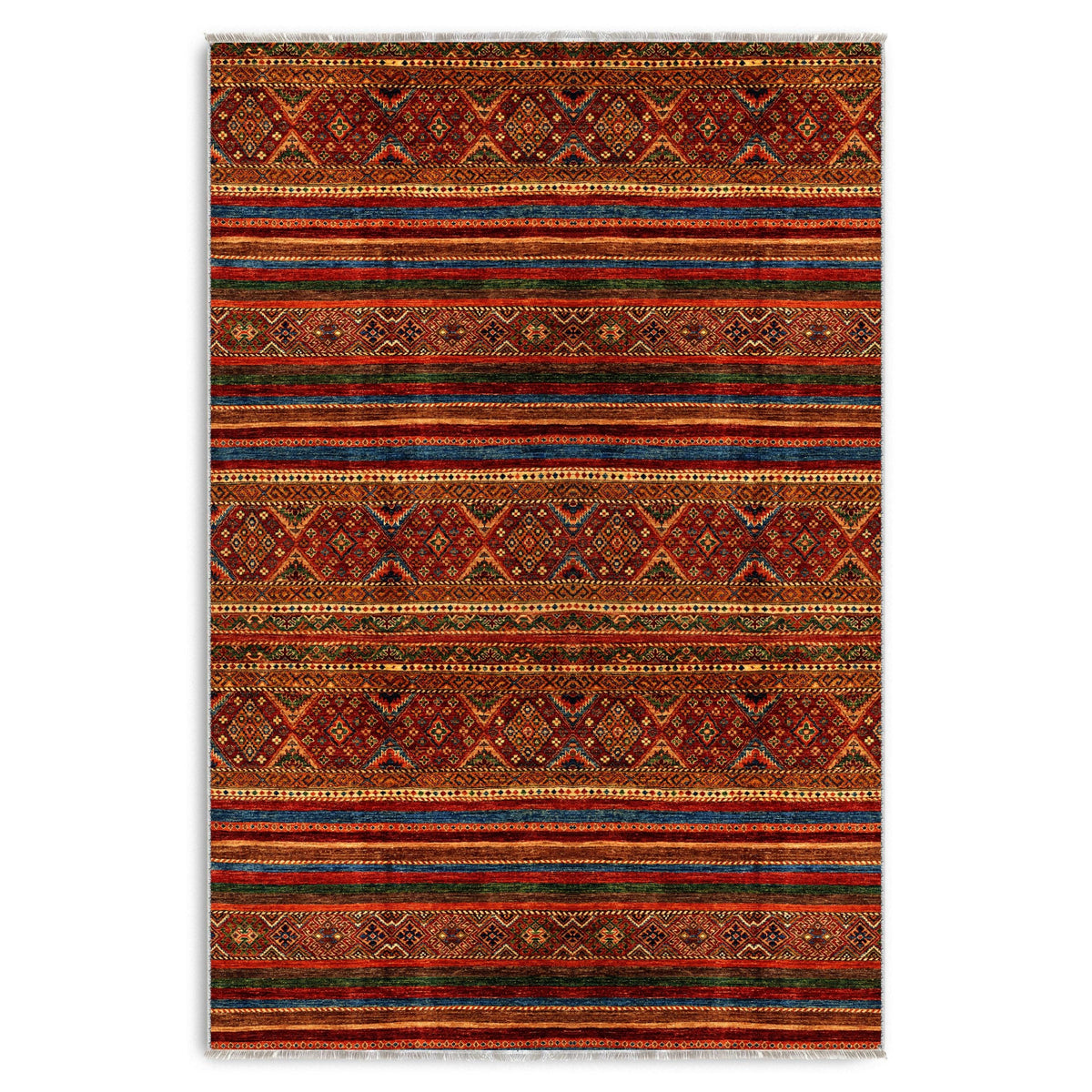 Détail du motif du tapis ethnique vintage bordeaux lavable Élia