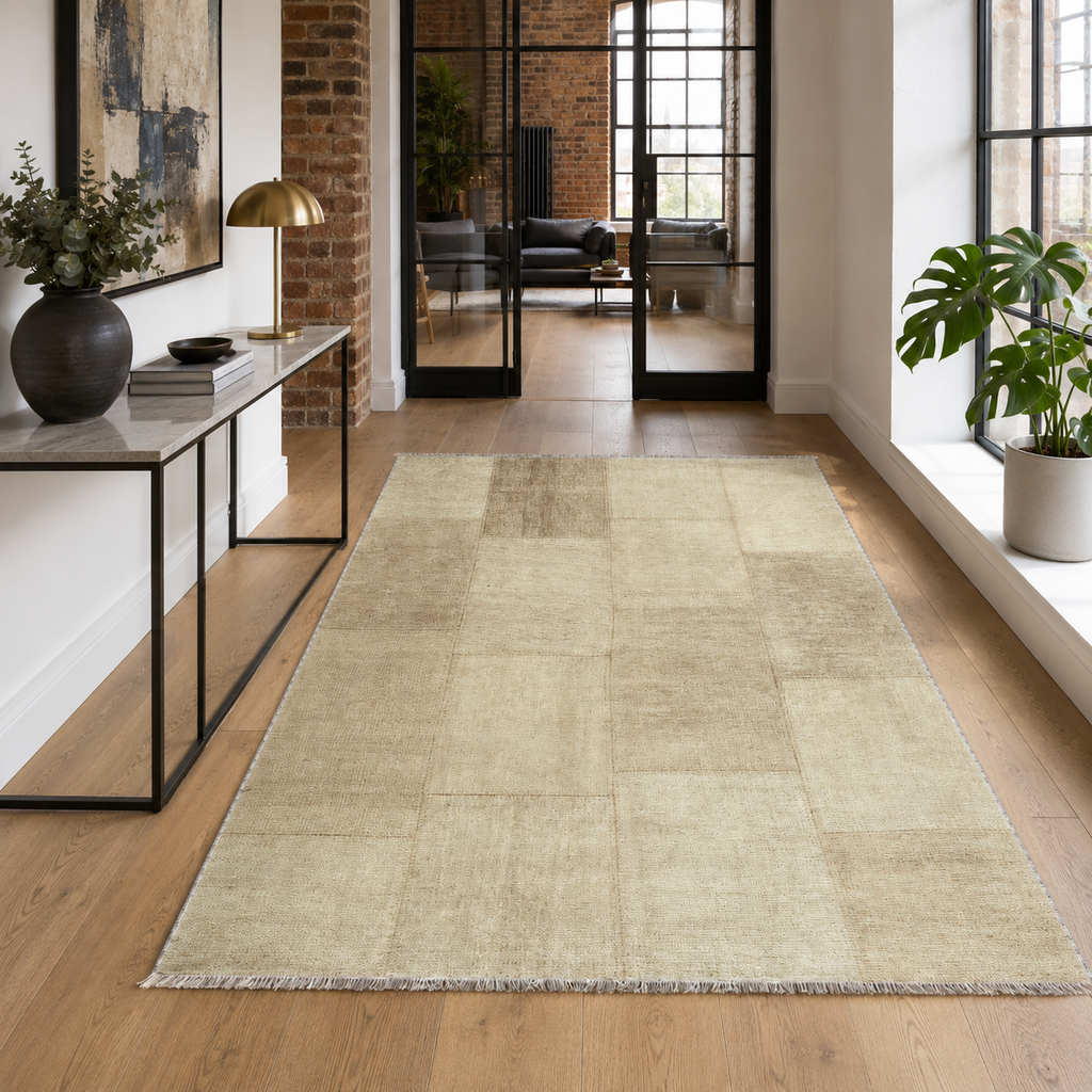 Tapis Ethnique Vintage Crème et Blanc Lavable Elsa, vue 8