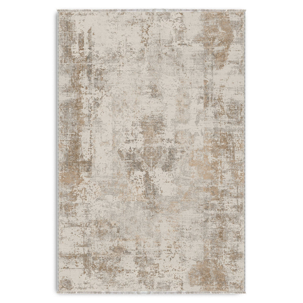 Détail du motif du tapis ethnique vintage bleu marine lavable Amina