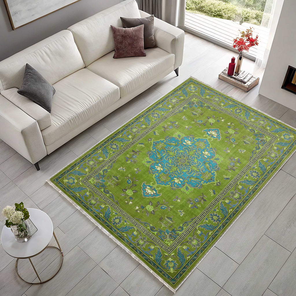 Tapis Classique Gris Lavable Azalée, vue 9