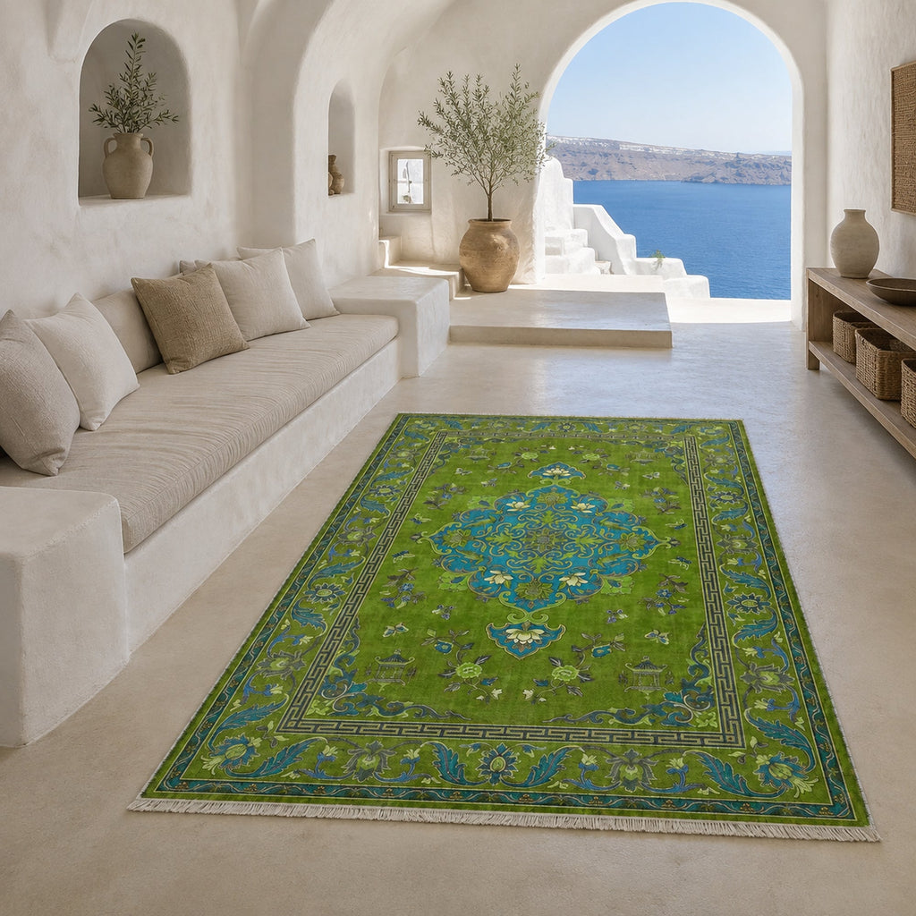 Tapis Classique Gris Lavable Azalée, vue 8