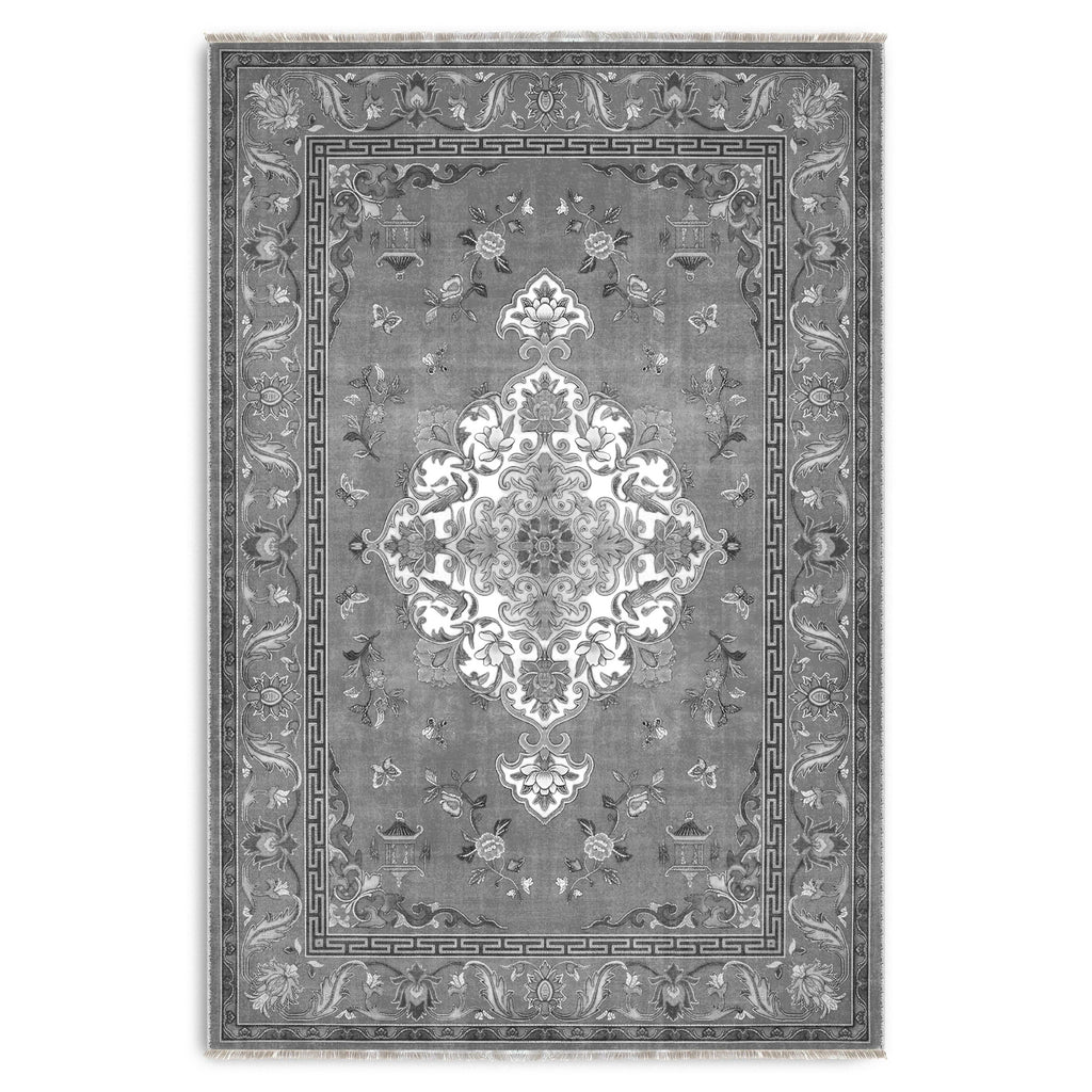 Tapis Classique Gris Lavable Lorena, vue 10