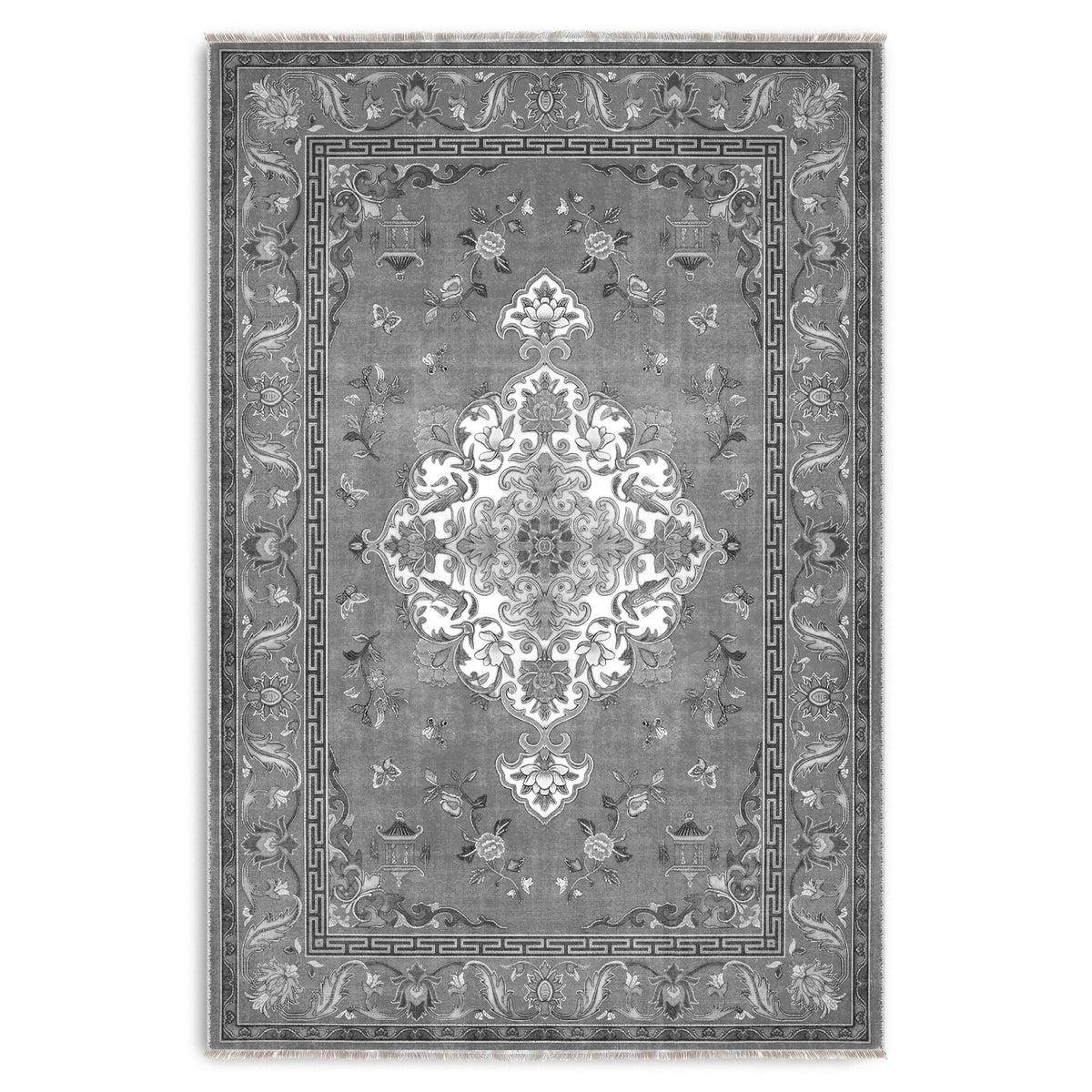 Tapis Classique Gris Lavable Lorena, vue 10