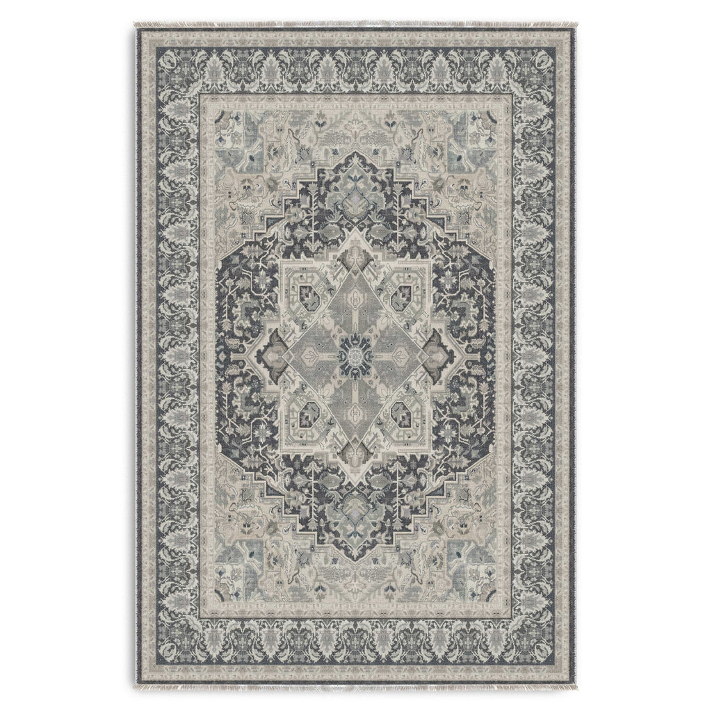 Tapis Classique Crème et Blanc Lavable Odette, vue 10