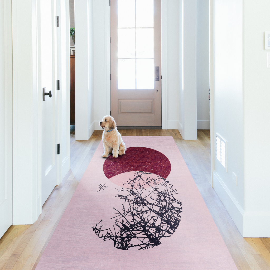 Tapis Abstrait Crème et Blanc Lavable Gabriel, vue 3