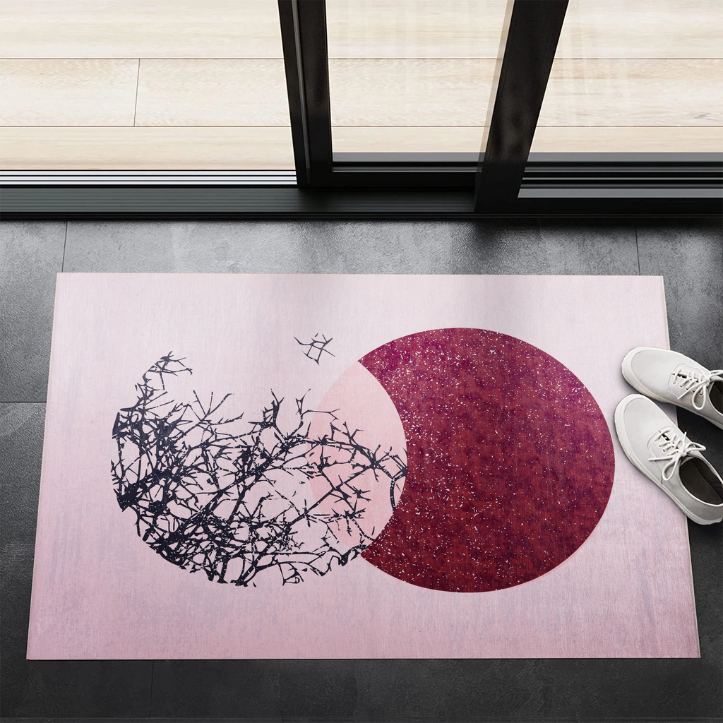 Tapis Abstrait Crème et Blanc Lavable Gabriel, vue 4