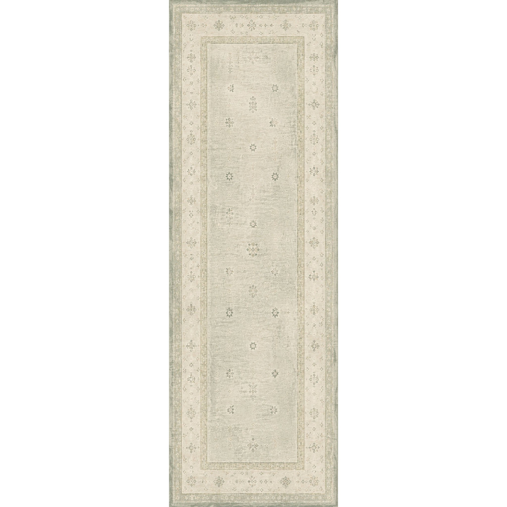 Tapis Abstrait Crème et Blanc Lavable Margot, vue 10