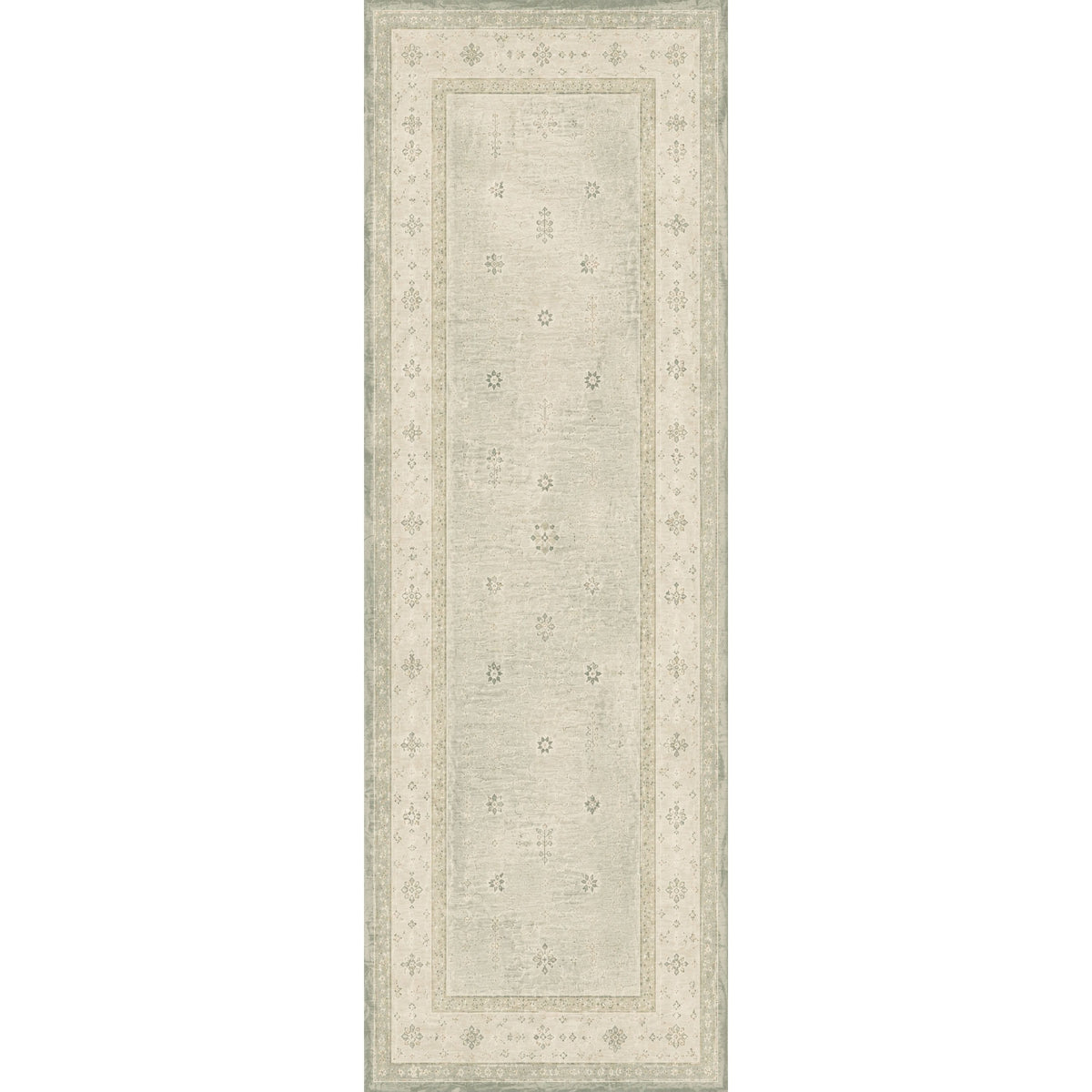 Tapis Abstrait Crème et Blanc Lavable Margot, vue 10