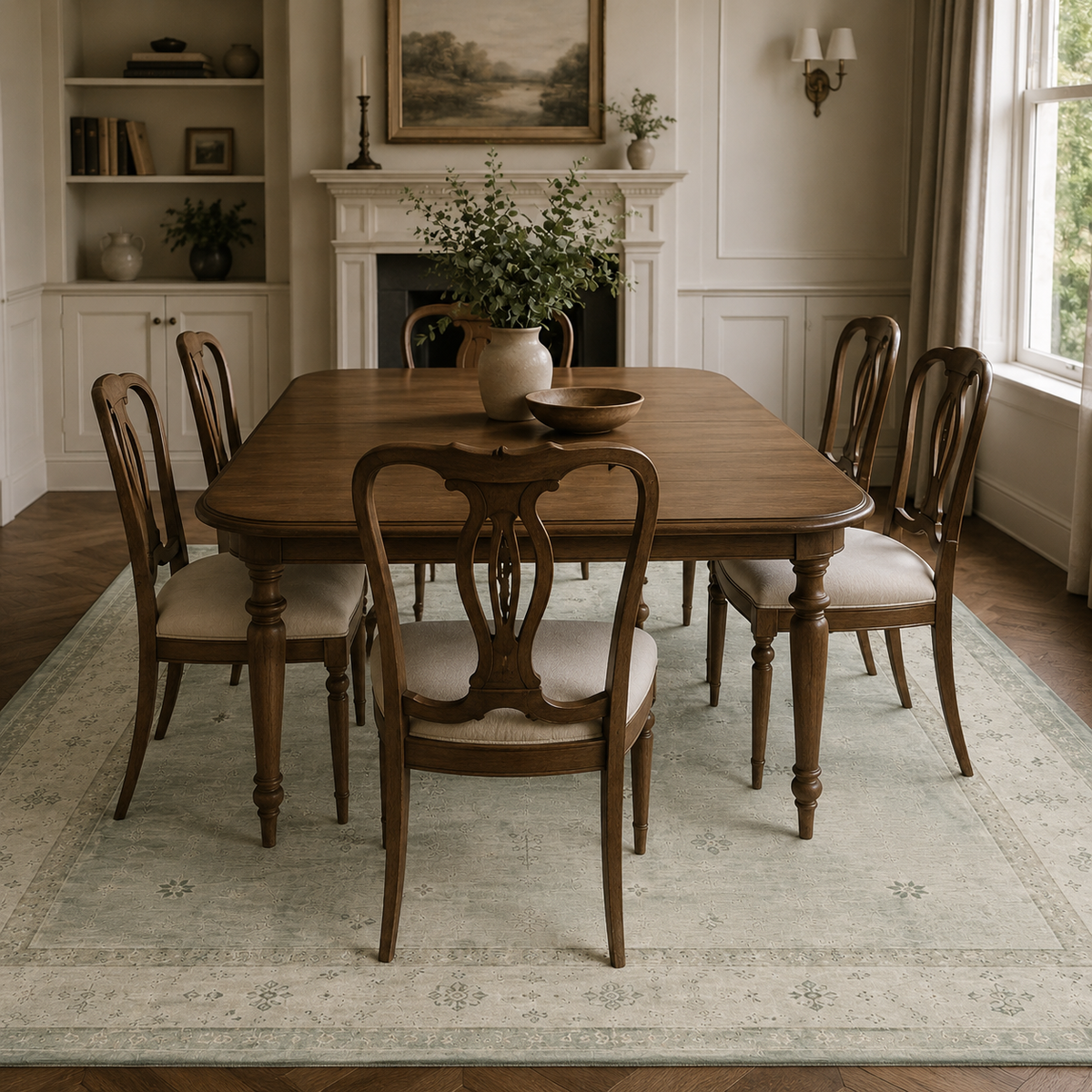 Tapis Abstrait Crème et Blanc Lavable Margot, vue 5