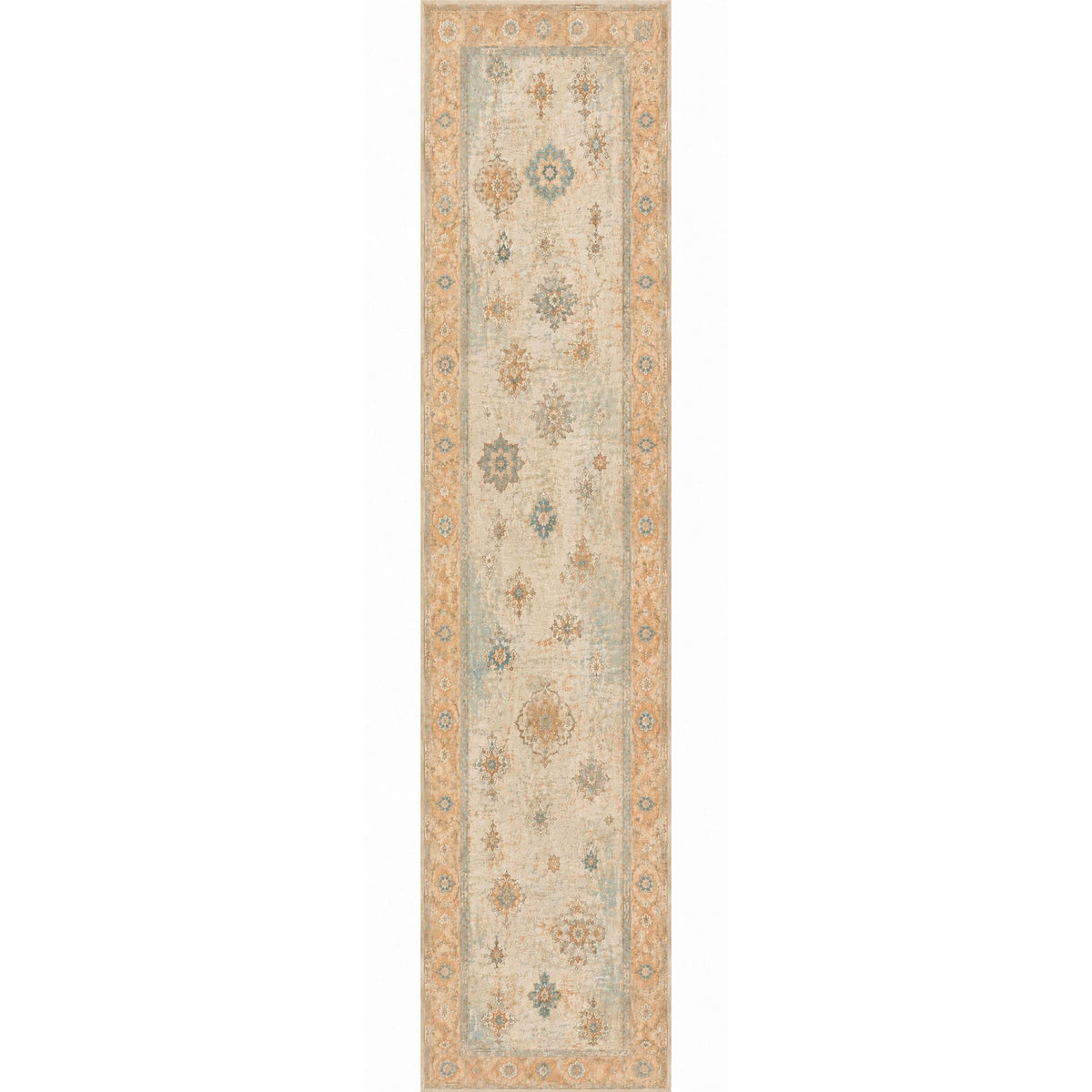 Tapis Classique Vintage Crème et Blanc Lavable Héloïse, vue 10