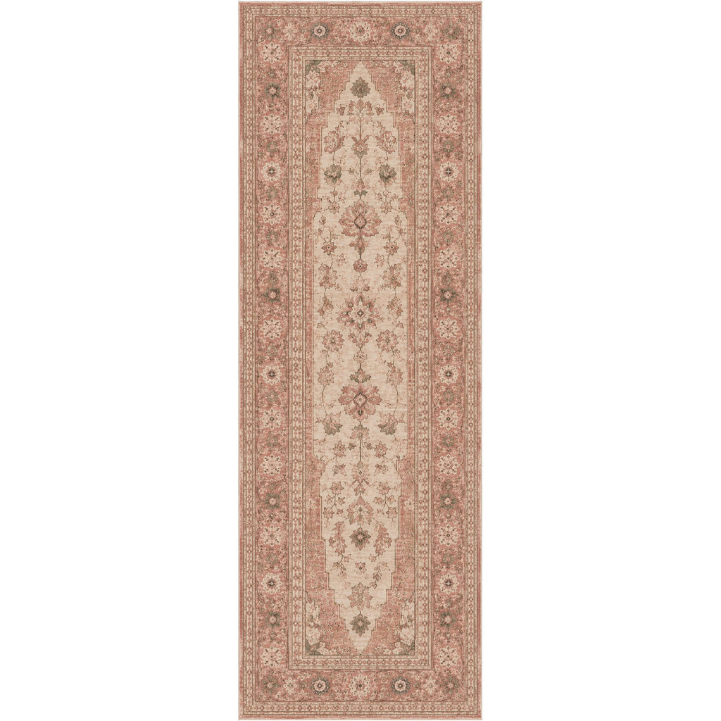 Tapis Classique Vintage Crème et Blanc Lavable Anya, vue 10