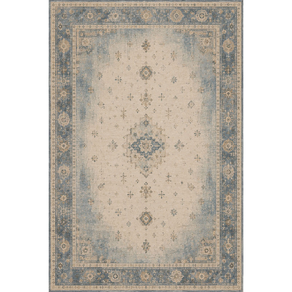 Tapis Classique Crème et Blanc Lavable Thaïs, vue 3