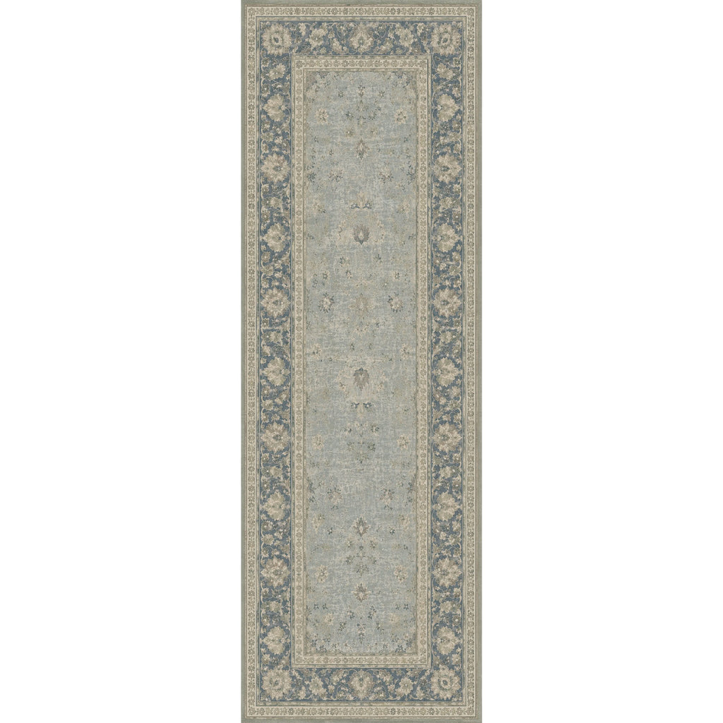 Tapis Ethnique Vintage Bleu Marine Lavable Enora, vue 10